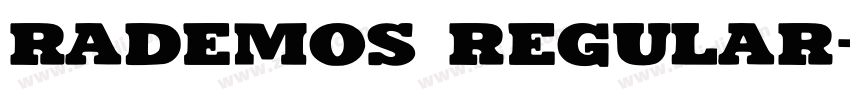 rademos regular字体转换
